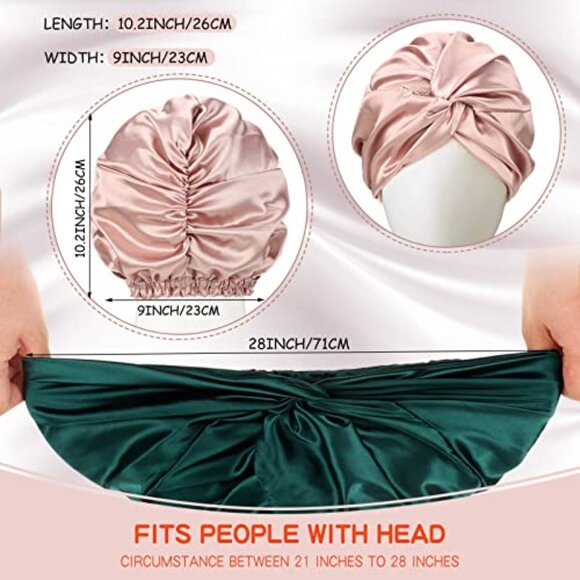 Silk Sleeping Bonnet Set - 3 Pack for Hair Protection & Care main image 6